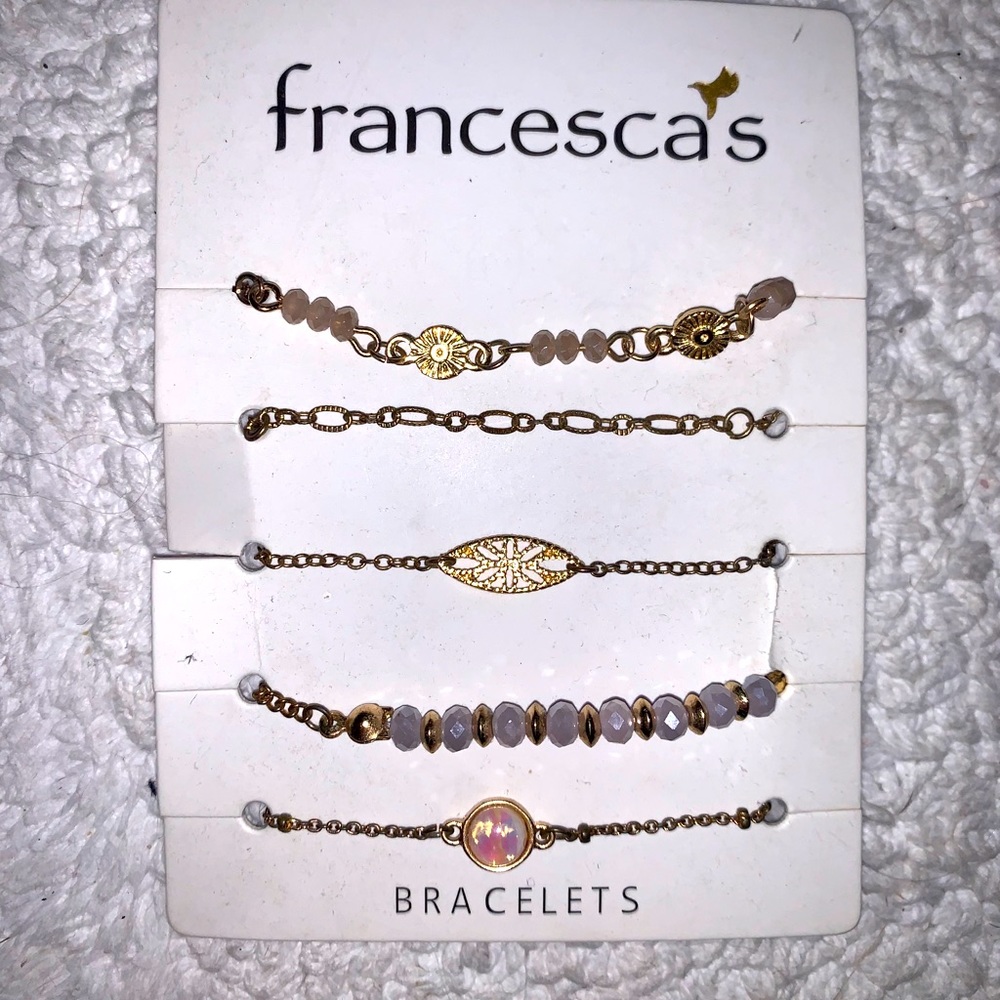 5 pack Francesca’s Rose Gold Bracelets